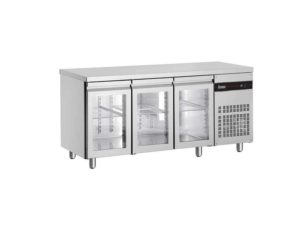 Ψυγείο πάγκος 179x70x87.5cm συντήρησης με 3 γυάλινες πόρτες INOMAK PNR999/GL